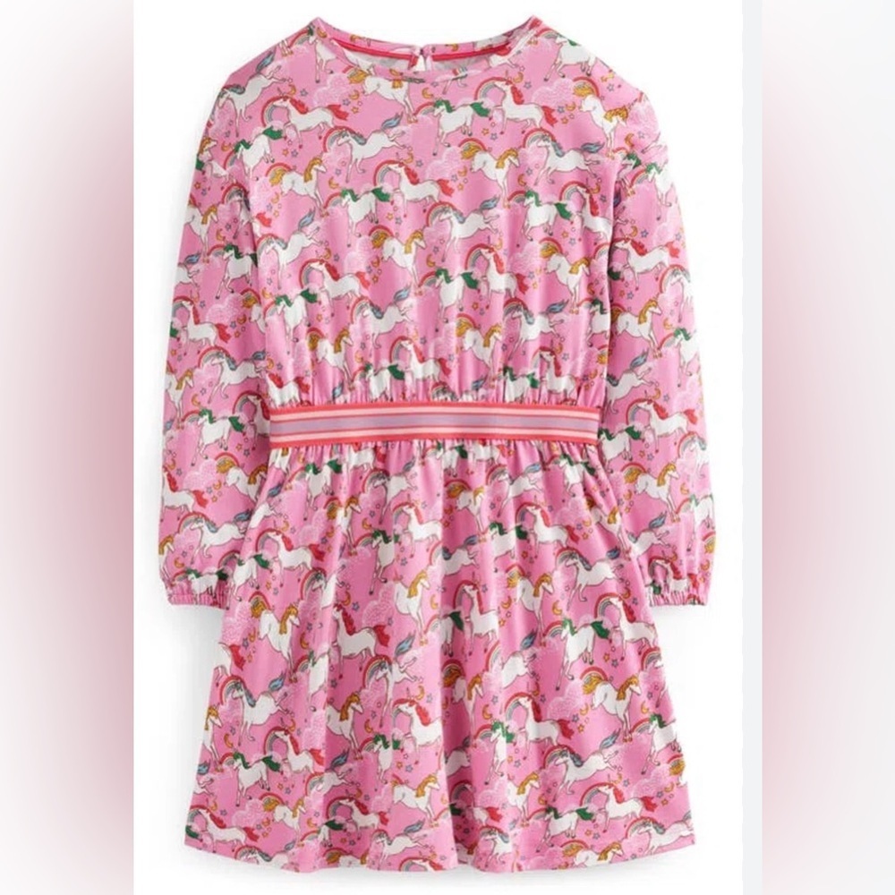 Mini Boden Pink and Green Dress